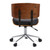 Wooden & PU Leather Office Desk Chair - Black 02