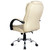 Executive PU Leather Office Desk Computer Chair - Beige