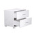 High Gloss Two Drawers Bedside Table - White