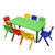 120x60cm Kids Activity Table and 8 Chairs Set for Playroom Classroom Childcare Learning Creative Play