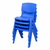 120x60cm Kids Blue Plastic Table and 8 Blue Chair Set for Classroom Daycare Playroom Learning Activity Spaces