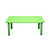 Kids Rectangle Green Activity Table with 8 Green Chairs Set