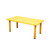 120x60cm Kids Yellow Table and 6 Chairs Set for Playroom Classroom Preschool Study and Activity Use