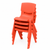 60x60cm Red Kids Plastic Activity Table and 4 Red Chairs Set for Toddlers Preschool Playroom Classroom Furniture
