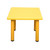 60x60cm Kids Children Square Yellow Activity Table with 4 Yellow Chairs