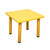 Kids Children Square Yellow Activity Table with 4 Yellow Chairs