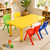 120x60cm Kids Yellow Activity Table and 4 Chairs Set for Playroom Classroom Childcare Learning Creative Play