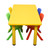 Kids Rectangle Yellow Activity Table with 4 Mixed Coloured Chairs Set