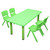 120x60cm Kids Green Activity Table and 4 Green Chairs Set for Playroom Classroom Learning Creative Play