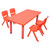 120cm Red Kids Activity Table & Chairs Set – Red or Colourful Chairs