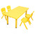 120cm Yellow Kids Activity Table & Chairs Set – Yellow or Colourful Chairs