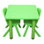 60x60cm Green Kids Plastic Activity Table and 2 Green Chairs Set for Toddlers Preschool Playroom Classroom Furniture