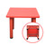 Kids Children Square Red Activity Table with 2 Red Chairs