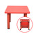 60x60cm Red Kids Plastic Activity Table and 2 Red Chairs Set for Toddlers Preschool Playroom Classroom Furniture
