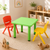 60x60cm Green Kids Plastic Activity Table and 2 Chairs Set for Toddlers Preschool Playroom Classroom Furniture