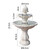 3 Tier Solar Powered Water Fountain - Ivory