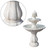 3 Tier Solar Powered Water Fountain - Ivory