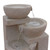 4 Tier Solar Powered Water Fountain with Light - Sand Beige