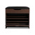 61cm Walnut Shoe Storage Bench with 3-Tier Cabinet & PU Seat