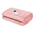Heated Electric Throw Rug Fleece Sunggle Blanket Washable Pink