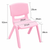60x60cm Pink Kids Table and 2 Pink Chairs Set Plastic Activity Study Play Furniture for Toddlers Preschool Children