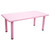120x60cm Kids Pink Plastic Table and 4 Pink Chairs Set for Classroom Playroom Preschool Childcare and Home Learning