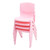 120x60cm Kids Pink Plastic Table and 6 Pink Chairs Set for Classroom Playroom Preschool Childcare and Home Learning