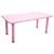 Kids Rectangle Pink Activity Table with 8 Pink Chairs Set