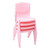 120x60cm Kids Pink Plastic Table and 8 Pink Chairs Set for Classroom Playroom Preschool Childcare and Home Learning