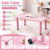 Light Pink Kids Rectangle Table for Play Learning and Everyday Activities 120x60cm