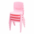 4x Pink Stackable Kids Plastic Chairs Set Lightweight Preschool Classroom Chairs for Toddlers and Children