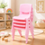6x Pink Stackable Kids Plastic Chairs Set Lightweight Preschool Classroom Chairs for Toddlers and Children