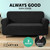 High Stretch Sofa Cover Couch Protector Slipcovers 3 Seater Black