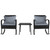 3 Piece Outdoor Chair Rocking Set - Black