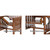 Garden Bench Chair Table Loveseat Wooden Outdoor Furniture Patio Park Brown