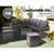 Outdoor Furniture Dining Setting Sofa Set Lounge Wicker 9 Seater Mixed Grey