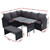 Outdoor Furniture Dining Setting Sofa Set Wicker 8 Seater Storage Cover Black