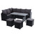 Outdoor Furniture Dining Setting Sofa Set Lounge Wicker 9 Seater Black