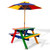 Kids Wooden Picnic Table Set with Umbrella P1