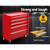 5 Drawer Mechanic Tool Box Storage Trolley - Red