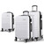 3 Piece Lightweight Hard Suit Case Luggage White LW