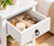 Set of 2 White Rustic Bedside Tables with Drawer & Shelf