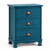 62.5cm Vintage Blue 3-Drawer Bedside Table Storage Cabinet