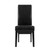2x Dining Chairs French Provincial Kitchen Cafe PU Leather Padded High Back Pine Wood Black