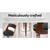 2x Wooden Bar Stools Swivel Bar Stool Kitchen Dining Chair Cafe Black 76cm