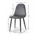 4 X Dining Chairs Dark Grey