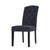 2x Dining Chairs French Provincial Kitchen Cafe Fabric Padded High Back Pine Wood Grey