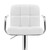 2x Bar Stools Gas lift Swivel Chairs Kitchen Armrest Leather Chrome White