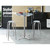 Outdoor Bar Stools Patio Furniture Indoor Bistro Kitchen Aluminum x2