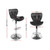 Set of 2 PU Leather Bar Stools S4 - Black